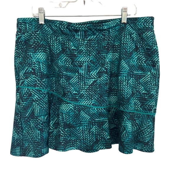 made for life Pants - Made For Life Quick-Dri Green & Black Skort, Size XL